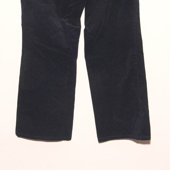 Orvis Black Corduroy Stretch Jeans Size 8 Petite Straight Leg - Picture 6 of 7